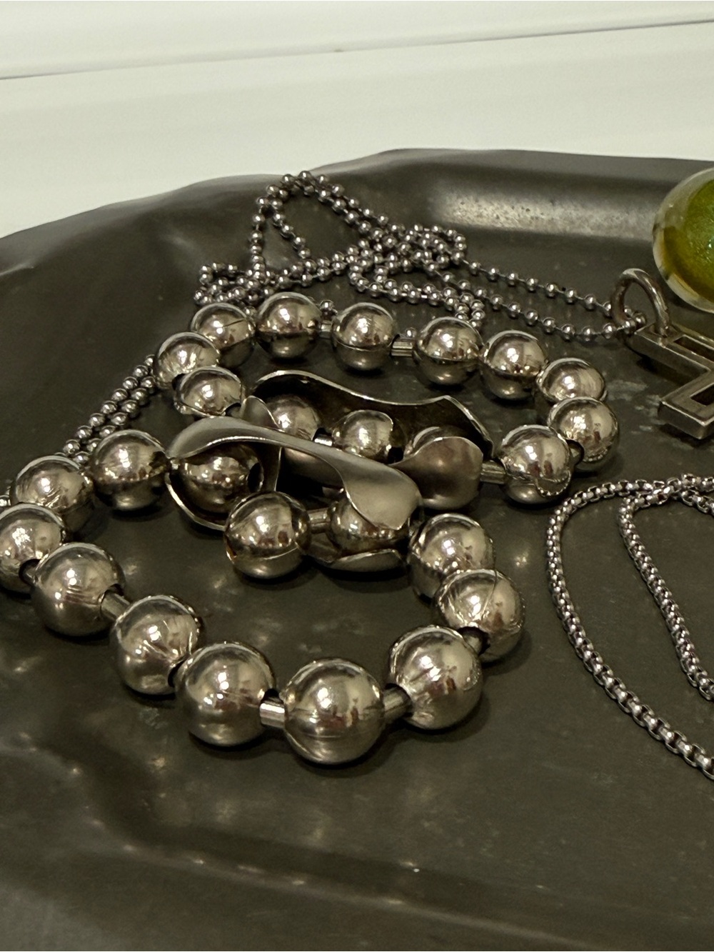 Gothic  Jewelry Bundle in Black and Silver with Pewter Tray-14 Piece Set - Picture 4 of 17